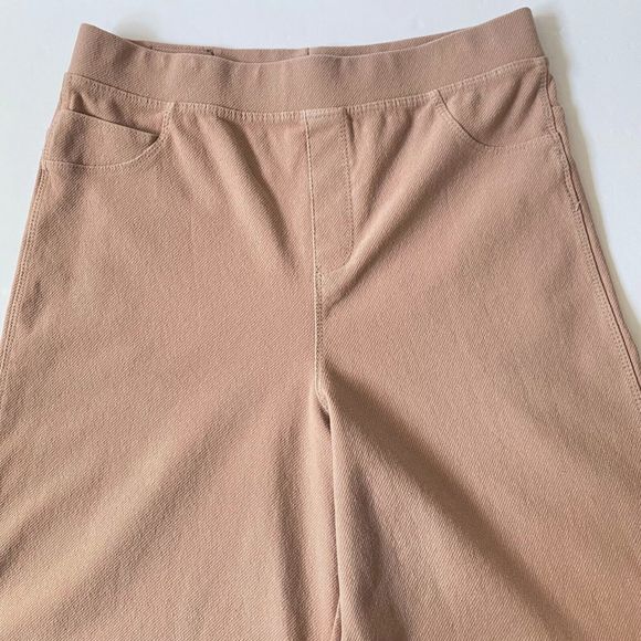 Zara Pants Women's Junior Size 11 - 12 Mauve Pink Wide Leg Crop Stretchy Pull On - Picture 2 of 16